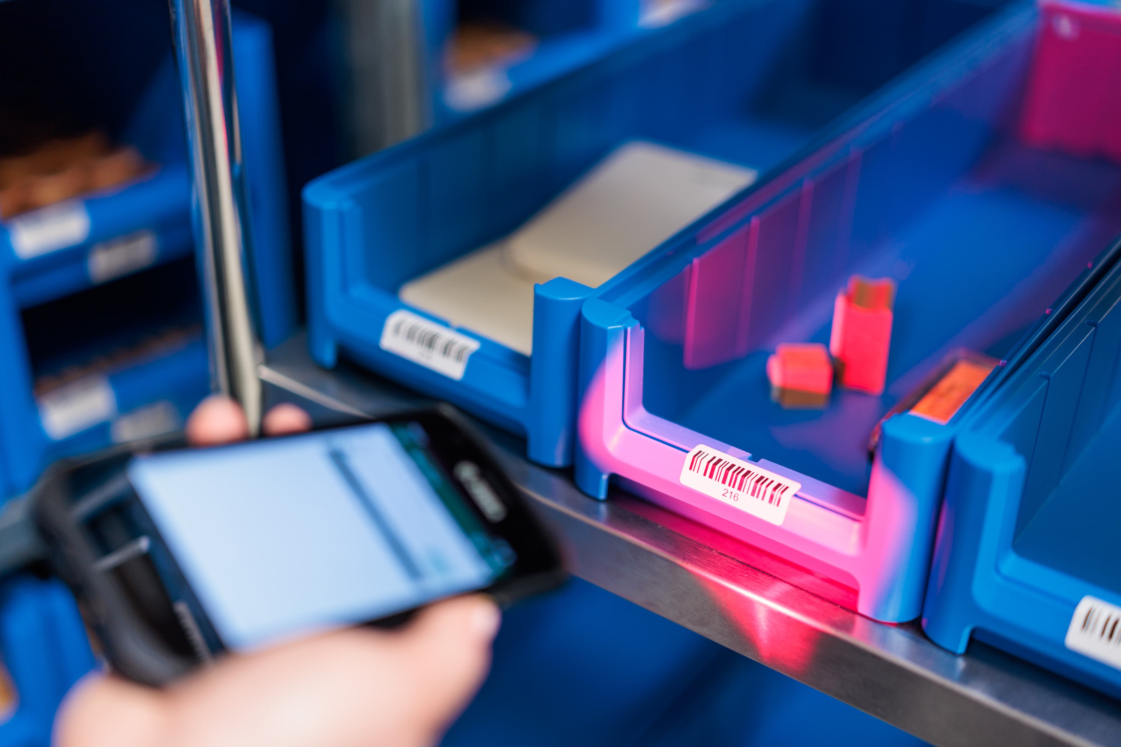 Scanner-Prozesse im Lager